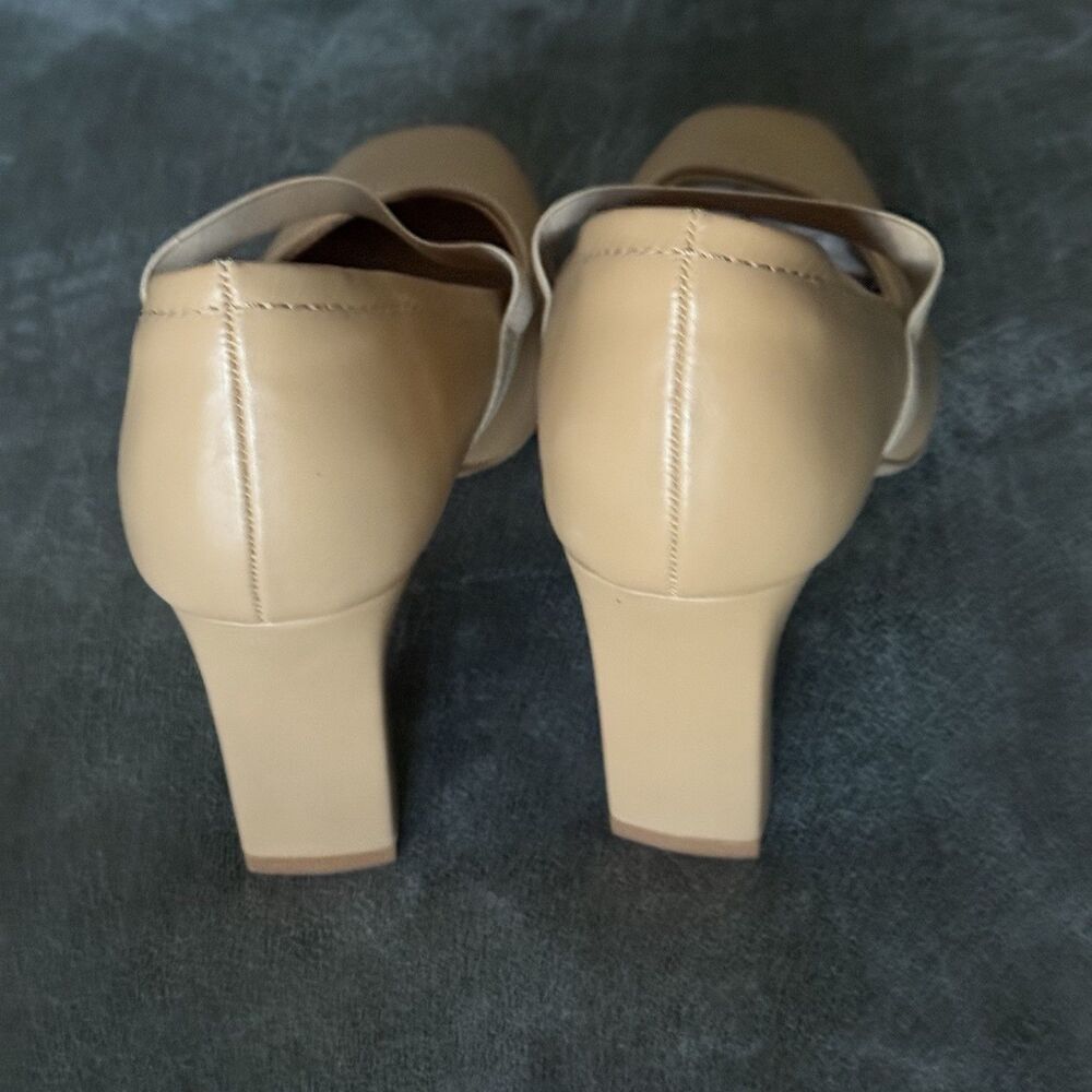 Benassal Womens Square Toe Mary Janes High Heels Dress Shoes - 8.5 Beige Tan New - Picture 17 of 17
